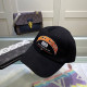 Black Fashion Street Letter Embroidered Hat