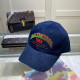 Green Fashion Street Letter Embroidered Hat