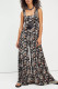 Black Casual Print Patchwork Straight Jumpsuits