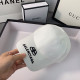 White Fashion Street Letter Embroidered Hat