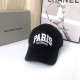 Black Fashion Street Letter Embroidered Hat