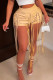 Yellow Street Solid Bandage Split Joint Asymmetrical High Waist Solid Color Bottoms