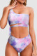 Multicolor Sexy Solid Patchwork Swimwears