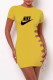Yellow Fashion Sexy Print Hollowed Out O Neck One Step Skirt Dresses