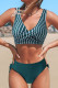 Cyanine Sexy Print Patchwork Swimwears