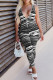 Black Fashion Sexy Striped Letter V Neck Jumpsuits