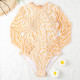 Yellow Fashion Sexy Print Letter Swimwears
