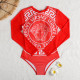 Red Fashion Sexy Print Patchwork Swimwears