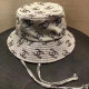 Grey Fashion Street Print Letter Hat