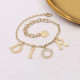 Gold Fashion Vintage Letter Chains Bracelets
