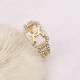 Gold Fashion Street Geometric Hot Drill Rings