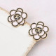 Black White Fashion Vintage Letter Patchwork Earrings