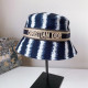 Blue Fashion Casual Letter Patchwork Hat