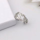 White Fashion Street Geometric Hot Drill Rings