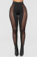 Black Fashion Sexy Casual Solid Patchwork See-through Skinny High Waist Pencil Trousers