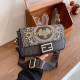 Light Yellow Fashion Street Print Patchwork Bags