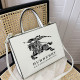 White Fashion Street Print Letter Bags