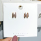 Gold Fashion Simplicity Letter Hot Drill Earrings
