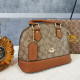 Brown Fashion Street Print Patchwork Bags
