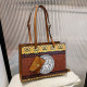 Dark Brown Fashion Vintage Print Letter Bags