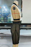 White Sexy Solid Patchwork Zipper Sleeveless Two Pieces