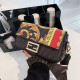 Red-brown Fashion Street Print Patchwork Bags