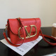 Red Fashion Simplicity Solid Patchwork Bags