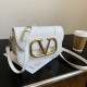 White Fashion Simplicity Solid Patchwork Bags