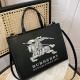 Black Fashion Street Print Letter Bags