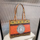 Orange Fashion Vintage Print Letter Bags