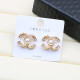 Gold Fashion Vintage Geometric Hot Drill Earrings