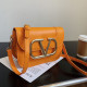 Orange Fashion Simplicity Solid Patchwork Bags