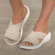 Cream White Casual Street Hollowed Out Patchwork Opend Out Door Shoes