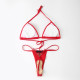Red Fashion Sexy Solid Bandage Swimwears