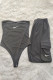 Black Fashion Sexy Solid Patchwork Strapless Sleeveless Two Pieces