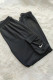 Black Fashion Casual Embroidery Patchwork Bottoms