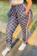 Blue Fashion Casual Print Letter Straight Bottoms