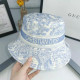 Baby Blue Fashion Street Print Letter Hat