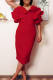 Red Fashion Sexy Solid Patchwork Backless Spaghetti Strap Evening Dress Dresses