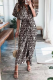 Silver Fashion Print Patchwork V Neck Straight Dresses