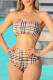 Stripe Fashion Sexy Print Patchwork Swimwears