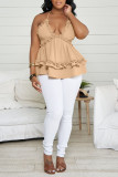 Red Celebrities Solid Patchwork Spaghetti Strap Tops