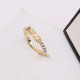 Gold Fashion Simplicity Letter Hot Drill Rings