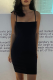Black Sexy Solid Patchwork Spaghetti Strap Pencil Skirt Dresses