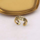 Gold Fashion Vintage Letter Patchwork Rings