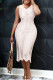 White Sexy Solid Hollowed Out Patchwork Swimwears Cover Up