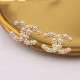 Gold Fashion Celebrities Patchwork Pearl Earrings