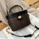 Black Fashion Street Print Patchwork Bags