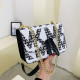 Black Fashion Street Letter Chains Bags