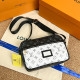 Black And White Fashion Street Print Patchwork Bags
